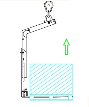 Crane fork Drawing of lift